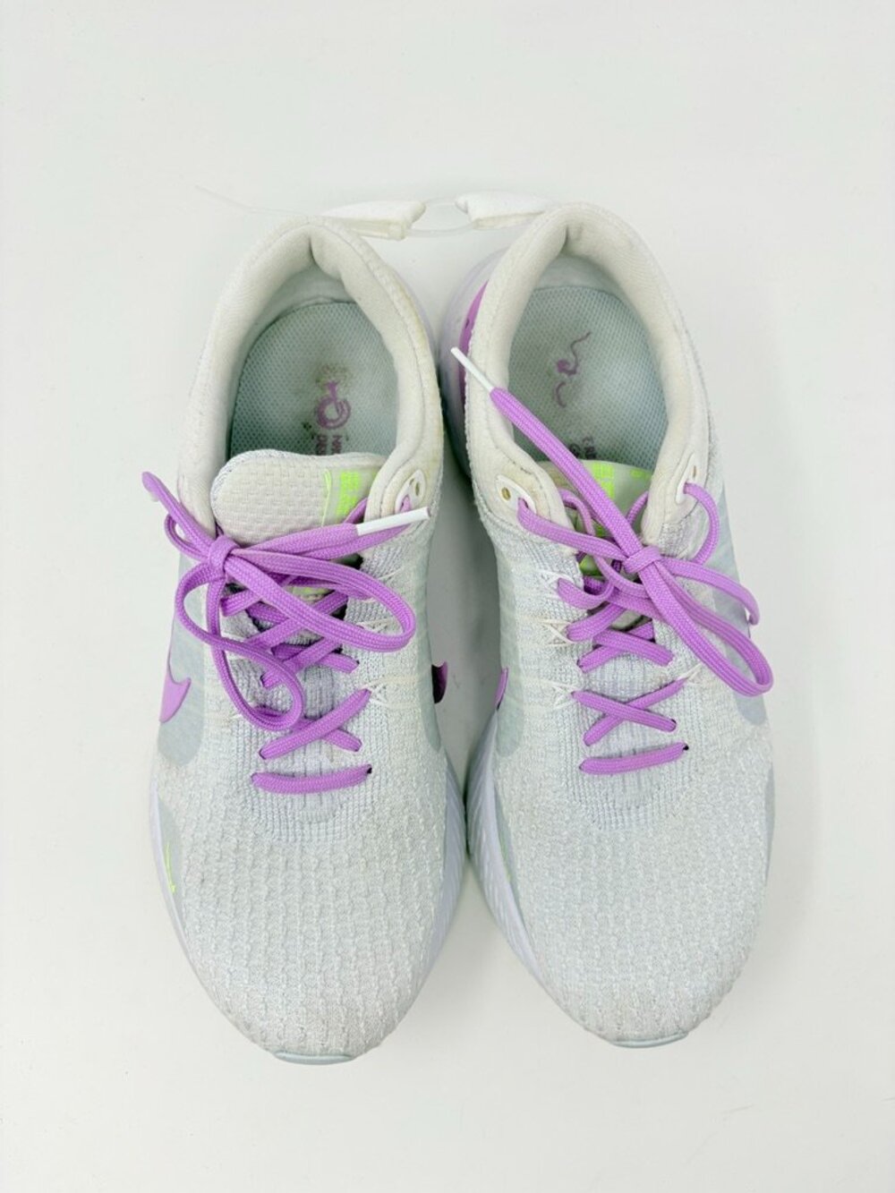 Nike React Infinity 3 Road Running Shoe Sneaker White Purple Size 9.5 - Picture 3 of 11